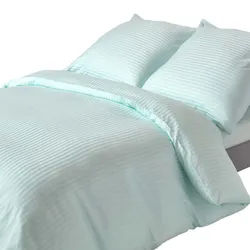 Homescapes Bettwäsche Damast Fadendichte 330 , Blau , Textil , Gestreift , Rechteckig , 155x220 cm , Oeko-Tex® , Heimtextilien, Bettwäsche & Leintücher, Bettwäsche