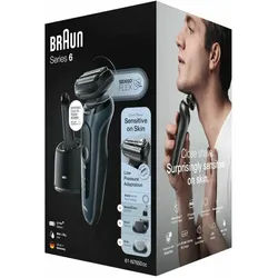 Braun Series 6 Nass- und Trockenrasierer mit SmartCare Center 2 Aufsätzen, grau 1 St Männer