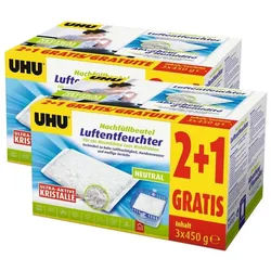 UHU Luftentfeuchter UHU Original Luftentfeuchter Nachfüllbeutel 3x450g Neutral air max (2e