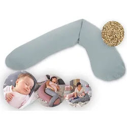 Theraline Stillkissen Das Original 190 cm mit Dinkel Füllung blau