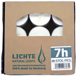 Richard Wenzel GmbH & Co. KG Teelicht PURE Natural Lights - 18 Teelichte 7Std Brenndauer