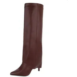 Ital-Design Damen Party & Clubwear High-Heel-Stiefel (90829552) Pfennig-/Stilettoabsatz Stiefel in Weinrot rot 39 EU