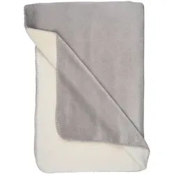 Novel Plaid , Silberfarben, Weiß , Kunststoff , Uni , Füllung: Polyester , 150x200 cm , Oeko-Tex® Standard 100 , pflegeleicht, Double face , Heimtextilien, Wohntextilien, Decken