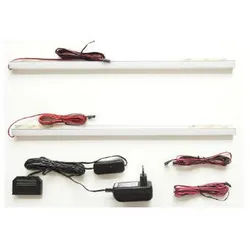 Mömax Einlegebodenbeleuchtungs-Set , Metall, Kunststoff , 40x2x2 cm , Lampen & Leuchten, Innenbeleuchtung, Schrankbeleuchtung