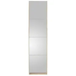 priess Kleiderschrank Malaga mit Spiegelfront beige 48 cm x 193 cm x 54 cm