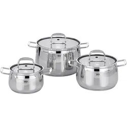 ELO Topfset Mystery 3-teilig stapelbar Glasdeckel INDUKTION