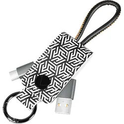 LOGILINK CU0164 - Sync- & Ladekabel, USB-A -> C, Schlüsselanhänger
