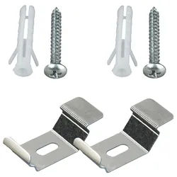 EXKLUSIV HEIMTEXTIL Ersatzteil Zubehör Set Klemmfix für Duo Doppelrollo und Plissee Wand-und Deckenträger für Doppelrollo