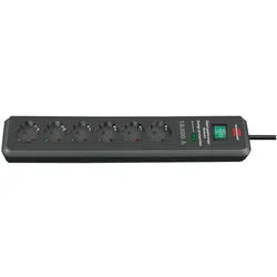 Brennenstuhl ÜSS Secure-Tec 6-fach, 19.500 A, anthrazit, 2m