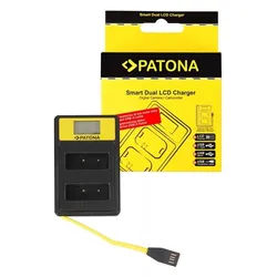 PATONA Smart Dual LCD USB Ladegerät f. Olympus PS-BLS1