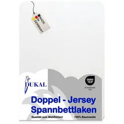 DUKAL Spannbettlaken Kinderspannbettlaken oval für Kinderwagen/Stubenwagen, 100% Baumwolle, Doppel-Jersey, Gummizug: rundum, (1 Stück), 50x88 cm, aus hochwertigem Doppel-Jersey, Made in Germany weiß 50 cm x 88 cm
