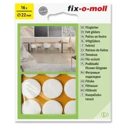 Filzgleiter rund 22mm weiß fix-o-moll