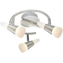 Deckenleuchte 3 Strahler Spotrondell Wohnzimmerlampe Deckenlampe LED verstellbar, Up Down Strahler, 3x 5W 300Lm warmweiß, DxH 25x16 cm