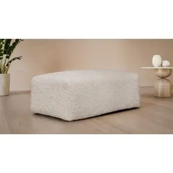 LeGer Home by Lena Gercke Polsterhocker YANI Sitzhocker mit Wellenunterfederung, Maße B/T/H: 126/65/46 cm, großer Hocker passend zur Serie Yani, in hochwertiger Verarbeitung beige