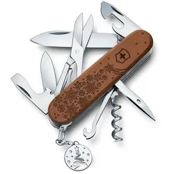 Victorinox Limited Edition Climber Wood Winter Magic, 12 Funktionen, Mittleres Taschenmesser