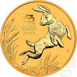2 Unzen Goldmünze Australien Lunar III Hase 2023