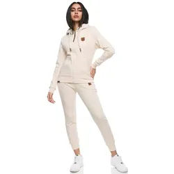 REPUBLIX Jogginganzug BRENDA, Damen Zweiteiler Hausanzug Training Sportanzug Jogginganzug beige XL