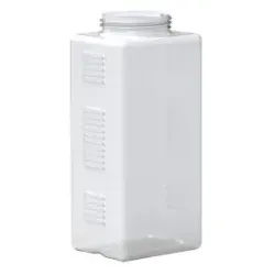 Leerflasche, rechteckig, aus HDPE - mit 60er Gewinde, Fassungsvermögen: 1000 ml