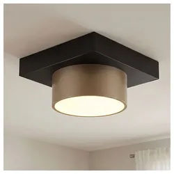GLOBO LIGHTING LED Deckenleuchte, LED-Leuchtmittel fest verbaut, Warmweiß, Deckenleuchte LED Deckenlampe Wohnzimmerlampe Metall schwarz schwarz