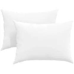 vidaXL Sitzauflage Sofakissen 2 pcs Weiß 70 x 50 cm Stoff, (2 St) weiß