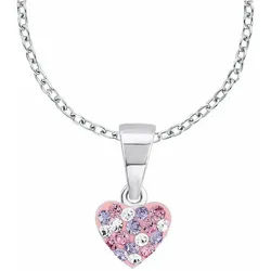 Prinzessin Lillifee Silberkette Herz, mit Kristallstein lila|rosa|silberfarben