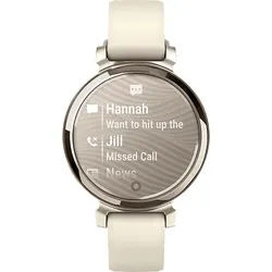 GARMIN Lily 2 Smartwatch Eloxiertes Aluminium Silikon , 14 mm, Cremegold