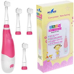 Seago Schallzahnbürste SG-902, Aufsteckbürsten: 4 St., Schallzahnbürste für Kinder rosa