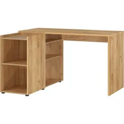 freiraum Eckschreibtisch 1739, 5 Fächer, Navarra-Eiche-Dekor - 129x76x107cm (BxHxT) braun