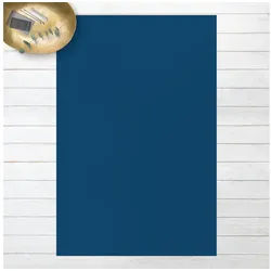 Bilderdepot24 Teppich Vinyl Wohnzimmer Schlafzimmer Flur Küche Einfarbig modern, rechteckig - blau glatt, nass wischbar (Küche, Tierhaare) - Saugroboter & Bodenheizung geeignet blau 225 cm x 300 cm