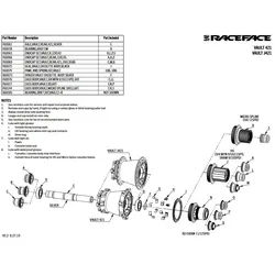 Race Face Vault 421 Nabe Achse, HR, silver