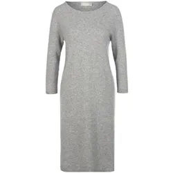 La robe en maille avec encolure bateau include gris