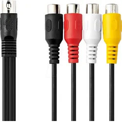 N CAGL20450BK02 - Audio Kabel, 5-pol DIN Stecker auf 4x Cinch Buchse, 0,2 m