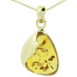 OSTSEE-SCHMUCK Kette mit Anhänger Ostsee-Schmuck Kette mit Anhänger Jeska 28 mm (2-tlg) goldfarben 42 cm