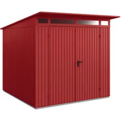 Hörmann Metall-Gerätehaus Berry Classic mit Pultdach Typ 2, 248 x 283 cm,purpurrot,7 m2