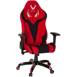 Mid.you Gamingstuhl , Rot, Schwarz , Textil , Drehkreuz , 74x133x67 cm , Wippmechanik mit Härtegradeinstellung , Büromöbel, Bürostühle, Gaming-Sessel