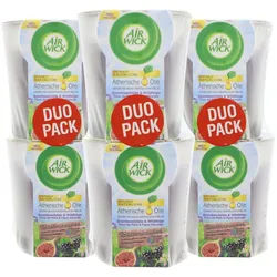 Air Wick Duftkerze 3x Air Wick Doppelpack Duftkerze Blütenzauber Brombeerblüte & Wildfeig