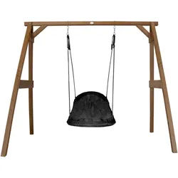 Ambia Garden Nestschaukel , Braun, Schwarz , Holz , 254x207x160 cm , EN 71, CE, FSC 100% , Freizeit & Co, Gartenspielzeug, Schaukeln
