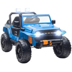 Aiyaplay Kinder Elektroauto 12V Kinderauto Elektrisch mit Fernbedienung 2 Motor Hupe Led , Blau , Metall , 70.3x71.3x123.5 cm , unisex , Freizeit & Co, Gartenspielzeug, Kinder-Elektrofahrzeuge