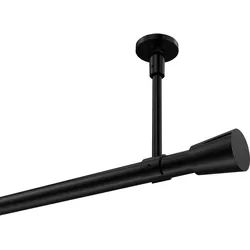 GARDINENSTANGE Sonette Sitra 240 cm (geteilt in 2 x 120 cm), 1-läufig, 20 mm Ø Schwarz