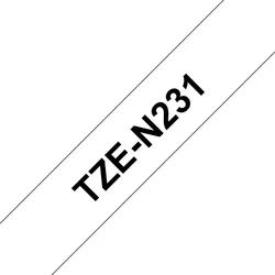 Brother Schriftband TZe-N231 (n. lam) Schwarz auf Weiß Bx Tintenpatrone weiß
