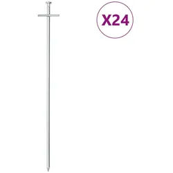 vidaXL Zelthering, Zeltheringe 24 Stk. 29,5 cm Ø6 mm Verzinkter Stahl