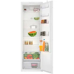 BOSCH Einbaukühlschrank "KIR81NSE0", Energieeffizienz: E (A-G), silber (weiß), Rechtsanschlag, wechselbar, Kühlschränke, Multi Box XXL: extragroße Schublade für Obst und Gemüse