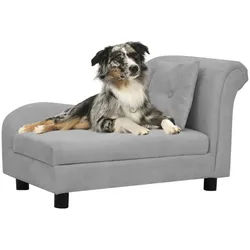 vidaXL Hundekorb Hundesofa Hundekörbchen Hundeplatz Hundebett mit Kissen Grau 83x44x44 grau