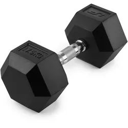 Gummierte HEX-Gusseisenhantel 17,5 kg - UpForm