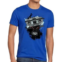 style3 T-Shirt Nummer 5 johnny fünf roboter short circuit lebt gibt nicht auf Input blau M