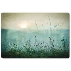 MuchoWow Mauspad Natur - Vintage - Blumen - Sonne (1-St), Mousepad XXL für Tastatur und Maus, Gaming Setup, Desk Mat, 120x80 cm bunt 120 cm x 80 cm
