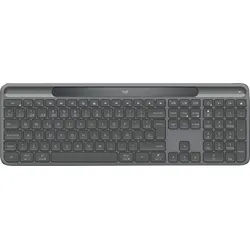 Logitech Tastatur K980 SOLAR+, Wireless, Bluetooth, grafit Signature Slim, DE, USB-C, Bolt, Business