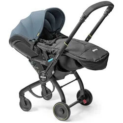 Doona BABYSCHALEN-FUßSACK , Schwarz , Textil , Füllung: Polystyrol , 42x18x93 cm , wasserabweisend, Winterfußsack, Gurtschlitze , Baby on Tour, Babyschalen, Babyschalenzubehör