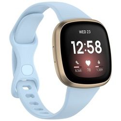 König Design Smartwatch-Armband Fitbit Versa 3, Sport Ersatz Armband für Fitbit Versa 3 Silikon Band Loop Uhrenarmband Small lila