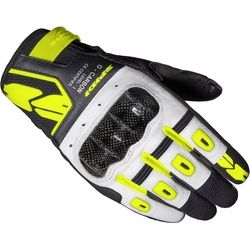 Spidi G-Carbon Motorradhandschuhe, schwarz-gelb, Größe XL für Männer